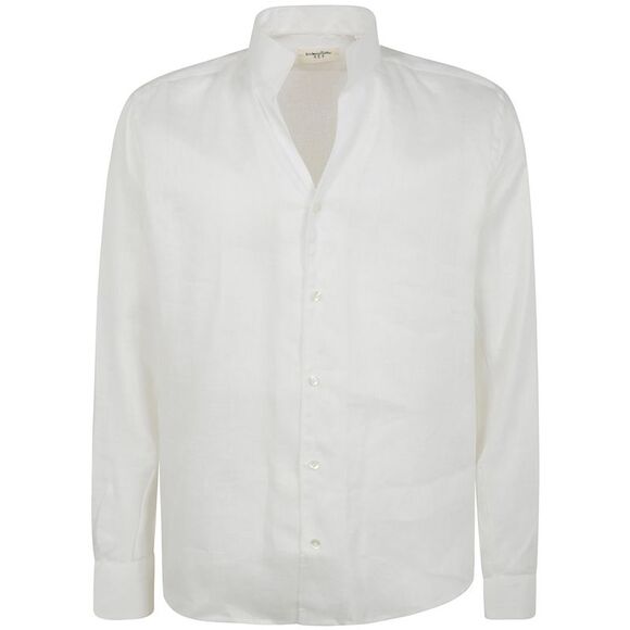 Tintoria Mattei Men Guru High Neck Linen Shirt